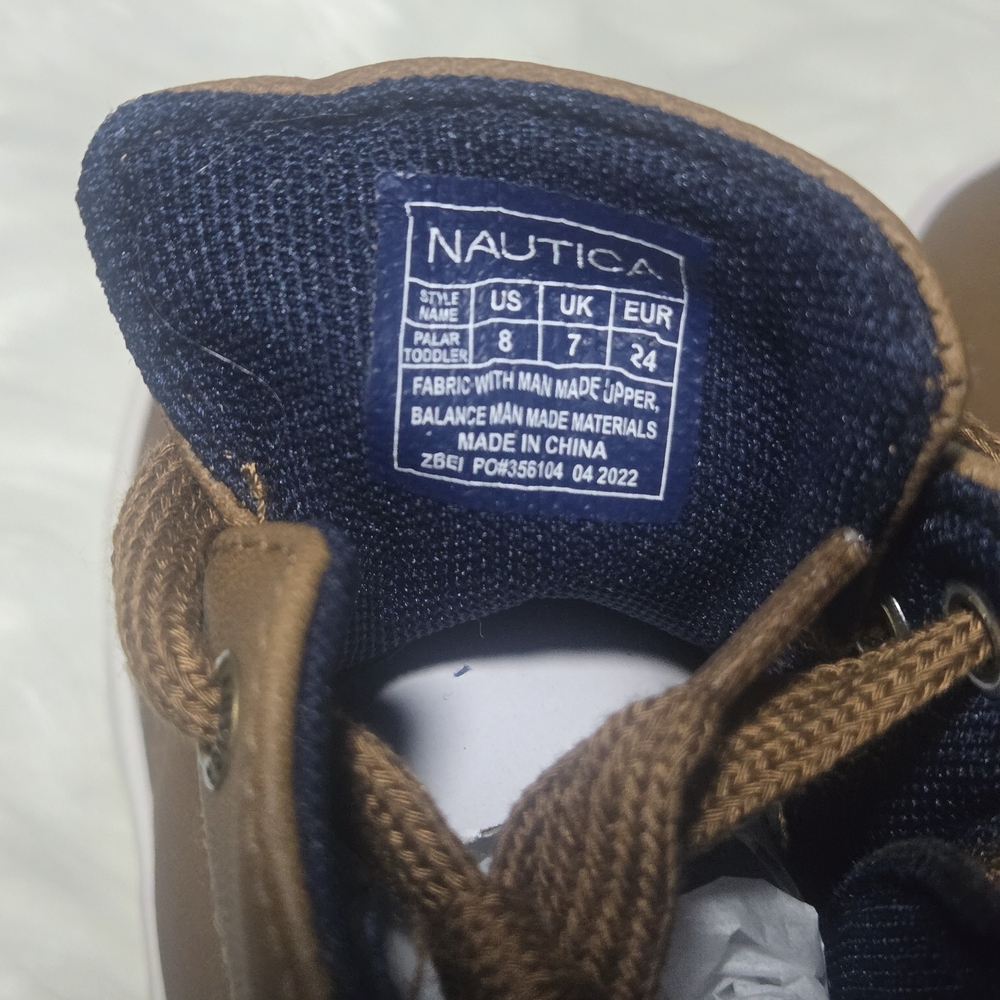 Nautica Kids Brown High-Top Sneakers - Picture 5 of 5